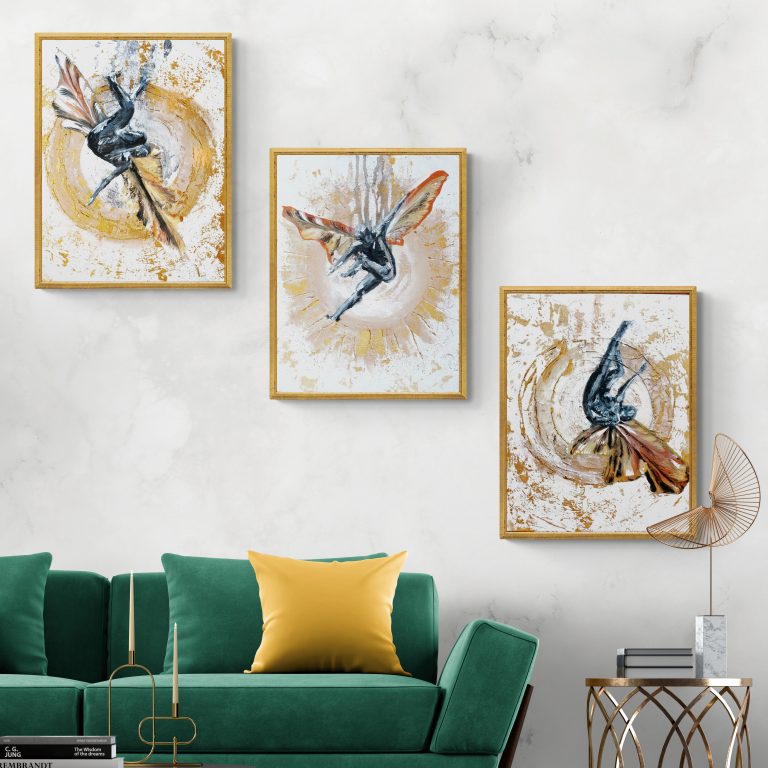 lounge with sofa and brass accessories